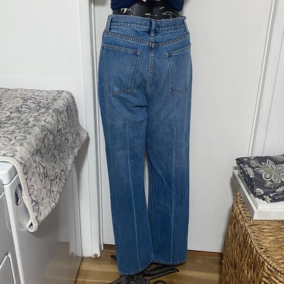 Tory Burch High Waisted Straight Leg Jeans in Blue Size 28 - Picture 6 of 9